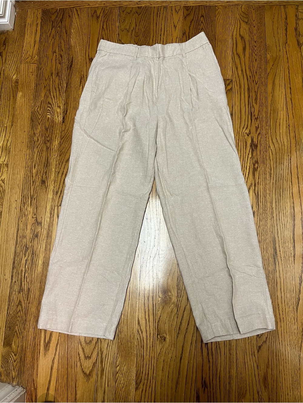 Old Navy Men's Light Beige Chino-Style Linen Blend Pants